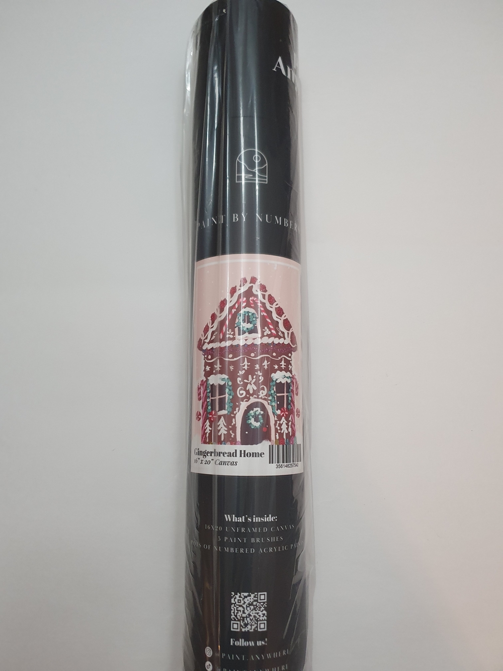 Paint Anywhere RARE paint By Numbers Gingerbread Home 16 X 20 Canvas